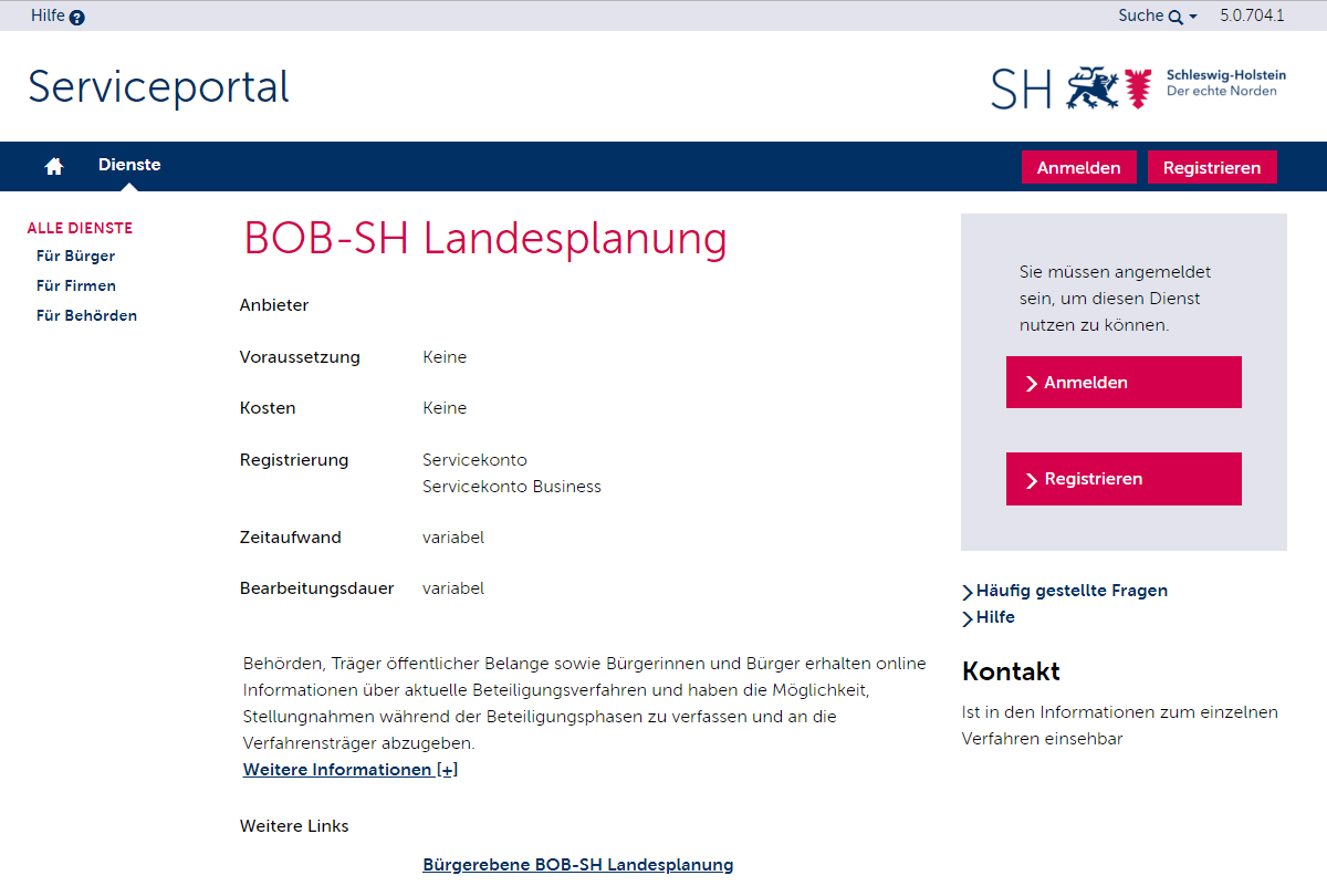 Symbolbild Serviceportal Schleswig-Holstein